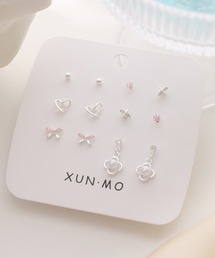 MASHIRO（マシロ）の「クラウドミックスモチーフカラーピアス12点セット（MA/EK408）（ピアス（両耳用））」