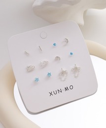 MASHIRO（マシロ）の「クラウドミックスモチーフカラーピアス12点セット（MA/EK408）（ピアス（両耳用））」