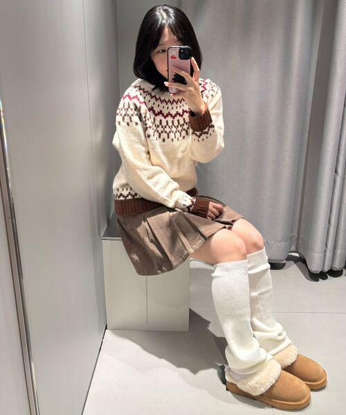 MUSINSA STANDARD WOMAN（ムシンサスタンダードウーマン）の「ウィメンズ コーデュロイ プリーツ ミニスカート [カーキブラウン]（スカート・レディース・その他・SMALL/MEDIUM/LARGE/X-SMALL）」の20枚目の写真