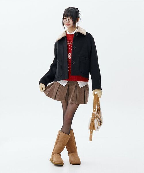 MUSINSA STANDARD WOMAN（ムシンサスタンダードウーマン）の「ウィメンズ コーデュロイ プリーツ ミニスカート [カーキブラウン]（スカート・レディース・その他・SMALL/MEDIUM/LARGE/X-SMALL）」の21枚目の写真