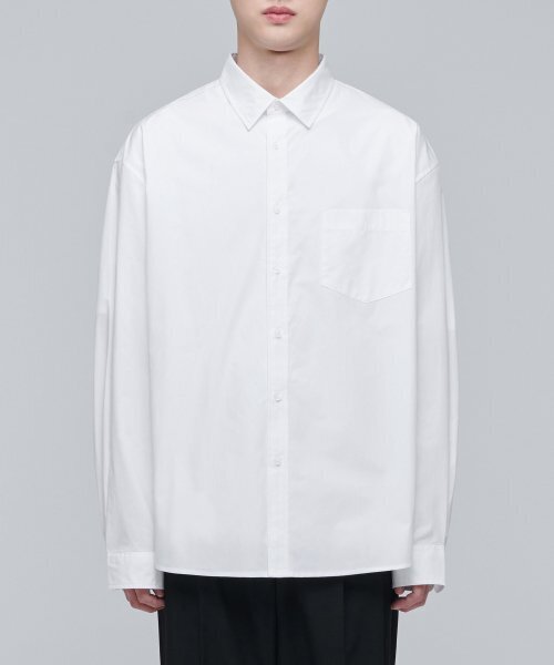 MUSINSA STANDARD（ムシンサスタンダード）の「特大ポプリンシャツ[ホワイト]（シャツ/ブラウス・メンズ・その他・SMALL/X-LARGE/XX-LARGE/LARGE/MEDIUM）」の2枚目の写真
