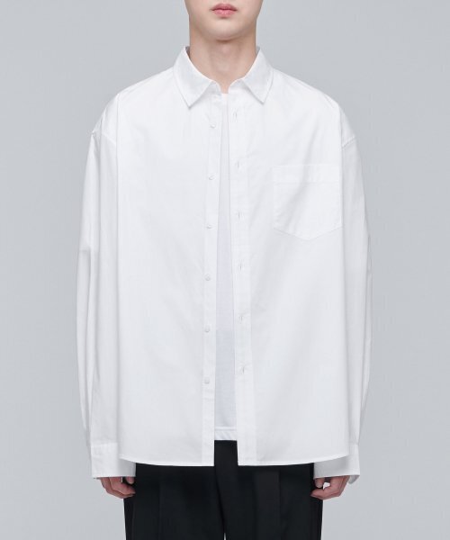 MUSINSA STANDARD（ムシンサスタンダード）の「特大ポプリンシャツ[ホワイト]（シャツ/ブラウス・メンズ・その他・SMALL/X-LARGE/XX-LARGE/LARGE/MEDIUM）」の3枚目の写真