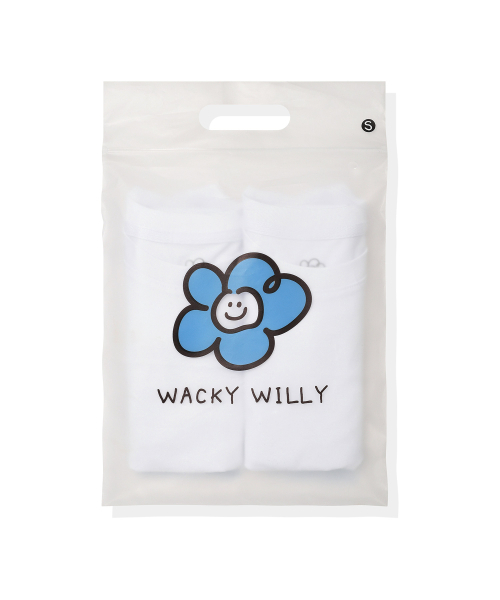 Wacky WiLLy（ワッキーウィリー）の「[2PACK] ウィメンズリリーハーフ袖Tシャツ ホワイト/ホワイト（Tシャツ/カットソー・レディース・その他・SMALL/MEDIUM/LARGE）」の8枚目の写真