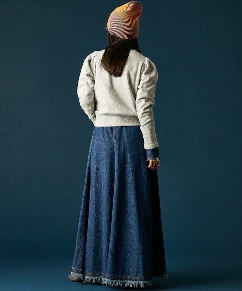 GEVS.（ジェイヴィス）の「デニムVネックワンピース＜大きいサイズ有＞GEVS.（ワンピース・レディース・ブルー系/ネイビー系・5L/4L/3L/LL/L/M）」の14枚目の写真