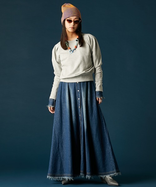 GEVS.（ジェイヴィス）の「デニムVネックワンピース＜大きいサイズ有＞GEVS.（ワンピース・レディース・ブルー系/ネイビー系・5L/4L/3L/LL/L/M）」の16枚目の写真