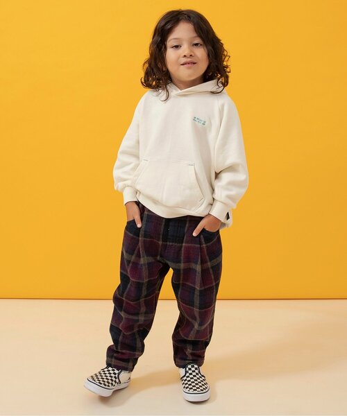 BREEZE（ブリーズ）の「【あったか】裏起毛ワイドタックパンツ_ジュニア対応（その他パンツ・キッズ・グリーン/ワインレッド/インディゴブルー/ブラック/ブラウン・90/100/110/120/130/140/150）」の8枚目の写真