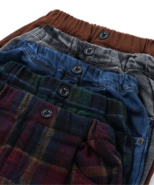 BREEZE（ブリーズ）の「【あったか】裏起毛ワイドタックパンツ_ジュニア対応（その他パンツ・キッズ・グリーン/ワインレッド/インディゴブルー/ブラック/ブラウン・90/100/110/120/130/140/150）」の12枚目の写真