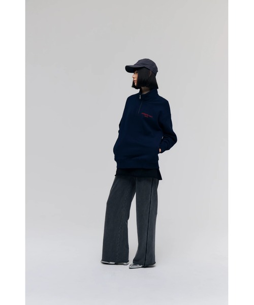 FELICITY(フェリシティ)の「Half Zip Sweat Tops(スウェット・レディース・アイボリー/ネイビー・2)」の20枚目の写真