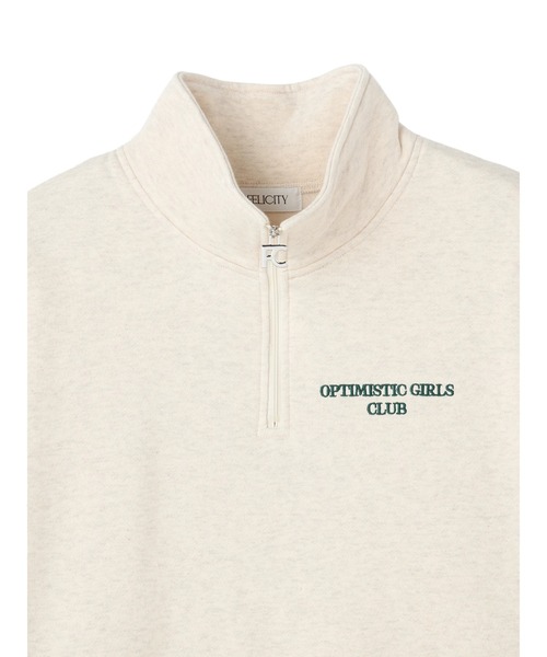 FELICITY(フェリシティ)の「Half Zip Sweat Tops(スウェット・レディース・アイボリー/ネイビー・2)」の9枚目の写真
