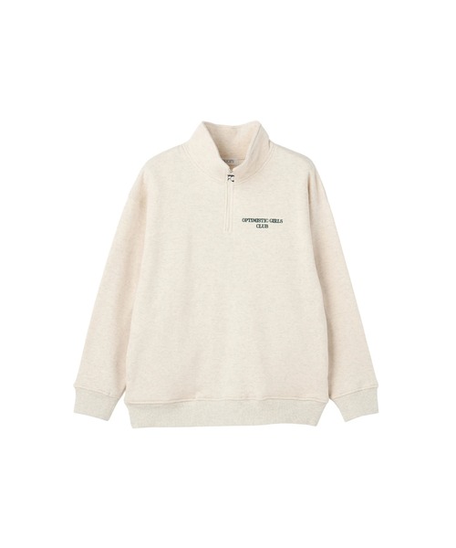 FELICITY(フェリシティ)の「Half Zip Sweat Tops(スウェット・レディース・アイボリー/ネイビー・2)」の4枚目の写真