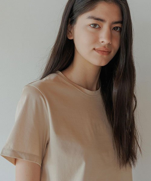 LINGSEOUL(リングソウル)の「supima silket cotton top-beige(Tシャツ/カットソー・レディース・その他・SMALL/MEDIUM)」の3枚目の写真
