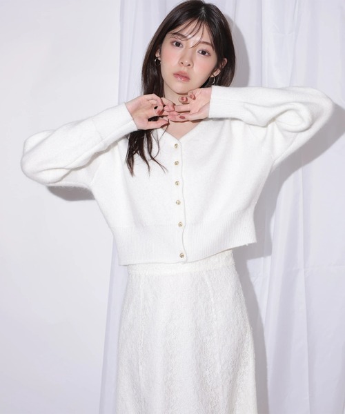 Rirandture（リランドチュール）の「２ＷＡＹオフショルニット×レーススカートセット（ワンピース・レディース・ピンク系その他/オフホワイト・1/2）」の15枚目の写真