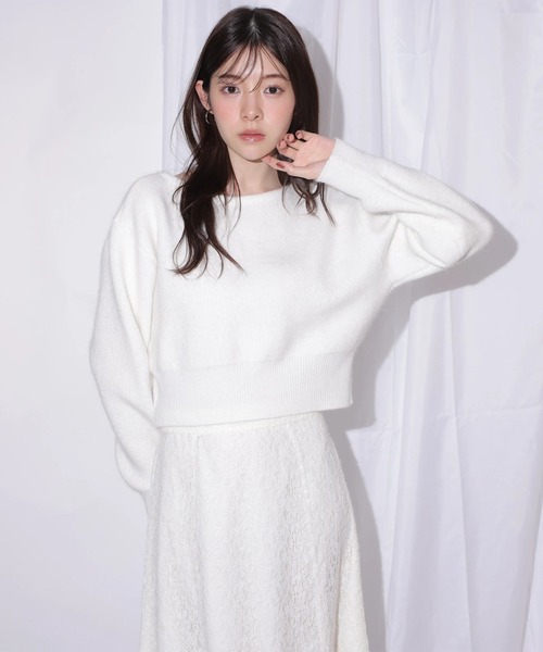 Rirandture（リランドチュール）の「２ＷＡＹオフショルニット×レーススカートセット（ワンピース・レディース・ピンク系その他/オフホワイト・1/2）」の16枚目の写真