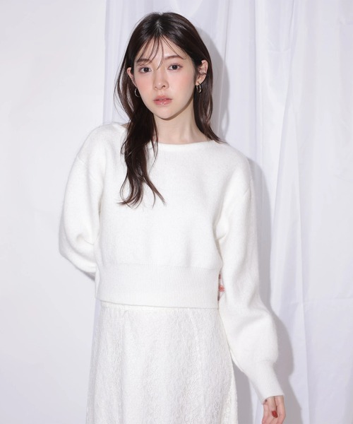 Rirandture（リランドチュール）の「２ＷＡＹオフショルニット×レーススカートセット（ワンピース・レディース・ピンク系その他/オフホワイト・1/2）」の18枚目の写真