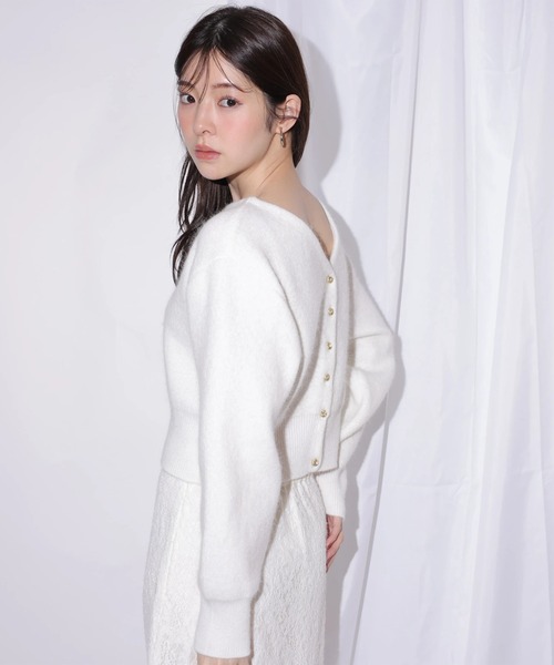 Rirandture（リランドチュール）の「２ＷＡＹオフショルニット×レーススカートセット（ワンピース・レディース・ピンク系その他/オフホワイト・1/2）」の21枚目の写真