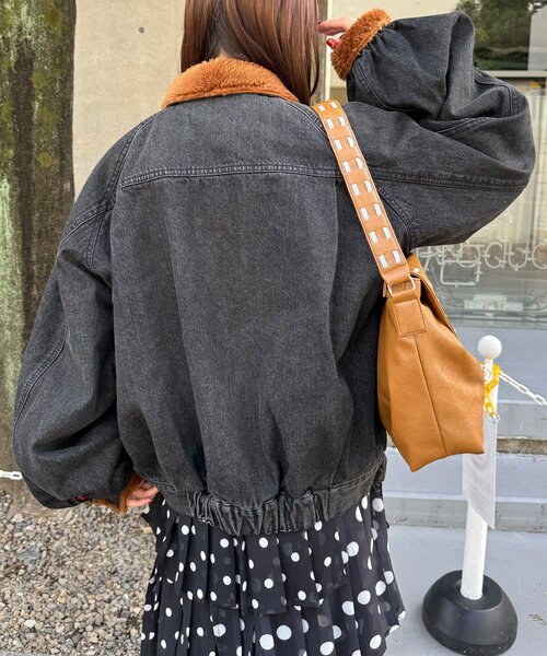 CIAOPANIC（チャオパニック）の「【ANTI WARP /アンチワープ】エクストラボリュームスリーブGジャン（デニムジャケット・レディース・インディゴブルー/ブラック・FREE）」の9枚目の写真