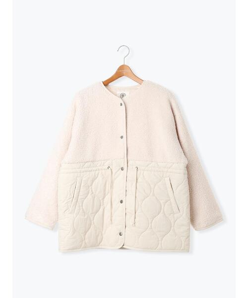 Lugnoncure（ルノンキュール）の「ボアキルト切替コート（その他アウター・レディース・ブラック/カーキ/オフホワイト・F）」の14枚目の写真