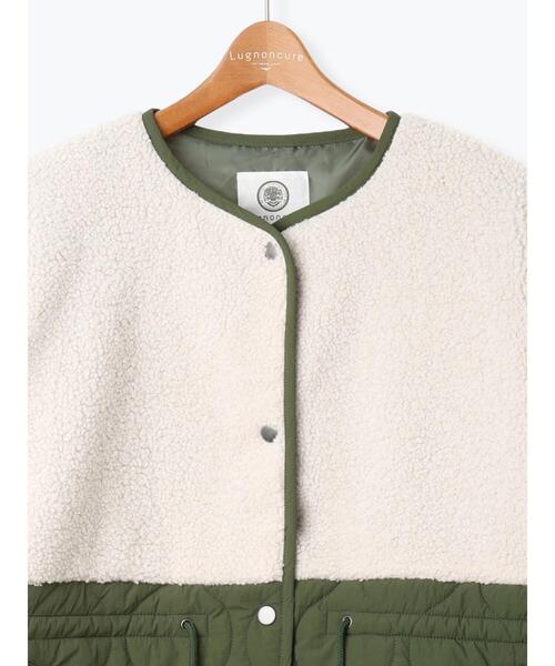 Lugnoncure（ルノンキュール）の「ボアキルト切替コート（その他アウター・レディース・ブラック/カーキ/オフホワイト・F）」の18枚目の写真