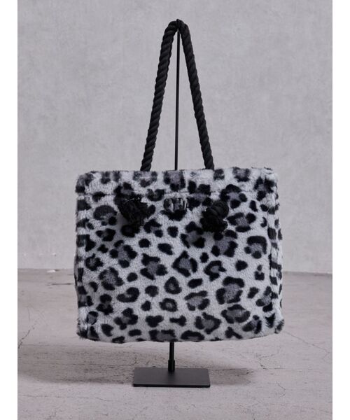 GYDA(ジェイダ)の「GYDAエコファーロープMトートBAG(トートバッグ・レディース・その他1/その他2/オフホワイト/ブラック・FREE)」の4枚目の写真