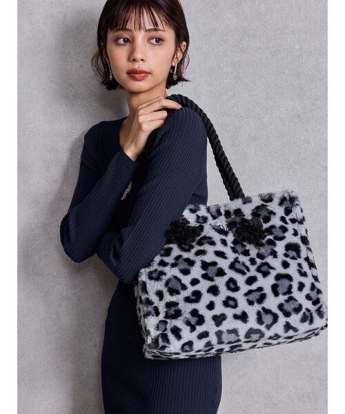 GYDA(ジェイダ)の「GYDAエコファーロープMトートBAG(トートバッグ・レディース・その他1/その他2/オフホワイト/ブラック・FREE)」の9枚目の写真