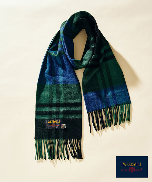 417 EDIFICE（フォーワンセブンエディフィス）の「TWEEDMILL / ツイードミル LAMBSWOOL STOLE（マフラー・メンズ・チャコールグレー/グレー/サックスブルー/ライトグレー/ブラウン/グリーン/ピンク/グリーン系その他/オレンジ/イエロー・FREE）」の6枚目の写真