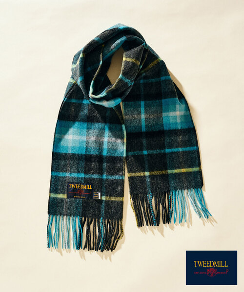 417 EDIFICE（フォーワンセブンエディフィス）の「TWEEDMILL / ツイードミル LAMBSWOOL STOLE（マフラー・メンズ・チャコールグレー/グレー/サックスブルー/ライトグレー/ブラウン/グリーン/ピンク/グリーン系その他/オレンジ/イエロー・FREE）」の7枚目の写真