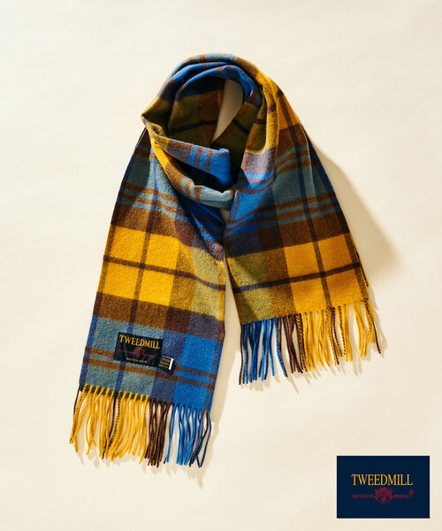 417 EDIFICE（フォーワンセブンエディフィス）の「TWEEDMILL / ツイードミル LAMBSWOOL STOLE（マフラー・メンズ・チャコールグレー/グレー/サックスブルー/ライトグレー/ブラウン/グリーン/ピンク/グリーン系その他/オレンジ/イエロー・FREE）」の8枚目の写真