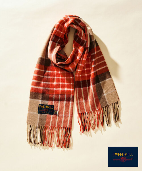 417 EDIFICE（フォーワンセブンエディフィス）の「TWEEDMILL / ツイードミル LAMBSWOOL STOLE（マフラー・メンズ・チャコールグレー/グレー/サックスブルー/ライトグレー/ブラウン/グリーン/ピンク/グリーン系その他/オレンジ/イエロー・FREE）」の10枚目の写真