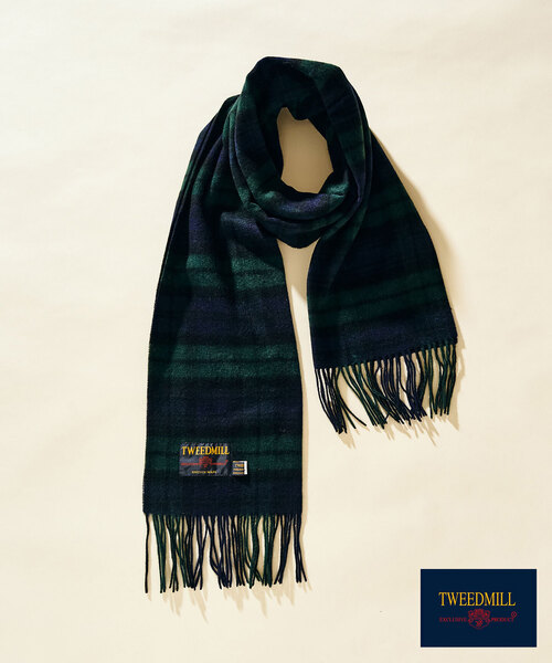 417 EDIFICE（フォーワンセブンエディフィス）の「TWEEDMILL / ツイードミル LAMBSWOOL STOLE（マフラー・メンズ・チャコールグレー/グレー/サックスブルー/ライトグレー/ブラウン/グリーン/ピンク/グリーン系その他/オレンジ/イエロー・FREE）」の5枚目の写真