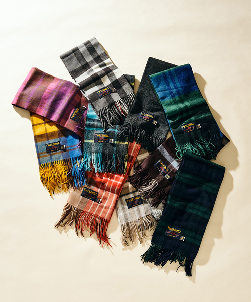 417 EDIFICE（フォーワンセブンエディフィス）の「TWEEDMILL / ツイードミル LAMBSWOOL STOLE（マフラー・メンズ・チャコールグレー/グレー/サックスブルー/ライトグレー/ブラウン/グリーン/ピンク/グリーン系その他/オレンジ/イエロー・FREE）」の12枚目の写真