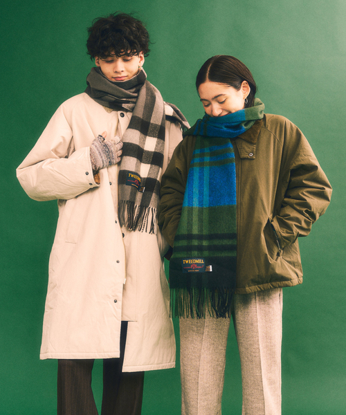 417 EDIFICE（フォーワンセブンエディフィス）の「TWEEDMILL / ツイードミル LAMBSWOOL STOLE（マフラー・メンズ・チャコールグレー/グレー/サックスブルー/ライトグレー/ブラウン/グリーン/ピンク/グリーン系その他/オレンジ/イエロー・FREE）」の14枚目の写真