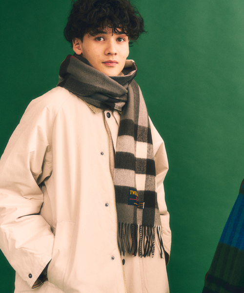 417 EDIFICE（フォーワンセブンエディフィス）の「TWEEDMILL / ツイードミル LAMBSWOOL STOLE（マフラー・メンズ・チャコールグレー/グレー/サックスブルー/ライトグレー/ブラウン/グリーン/ピンク/グリーン系その他/オレンジ/イエロー・FREE）」の17枚目の写真