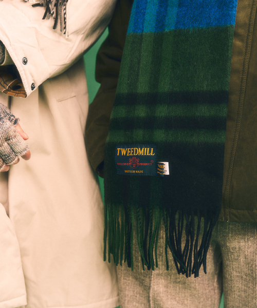 417 EDIFICE（フォーワンセブンエディフィス）の「TWEEDMILL / ツイードミル LAMBSWOOL STOLE（マフラー・メンズ・チャコールグレー/グレー/サックスブルー/ライトグレー/ブラウン/グリーン/ピンク/グリーン系その他/オレンジ/イエロー・FREE）」の18枚目の写真