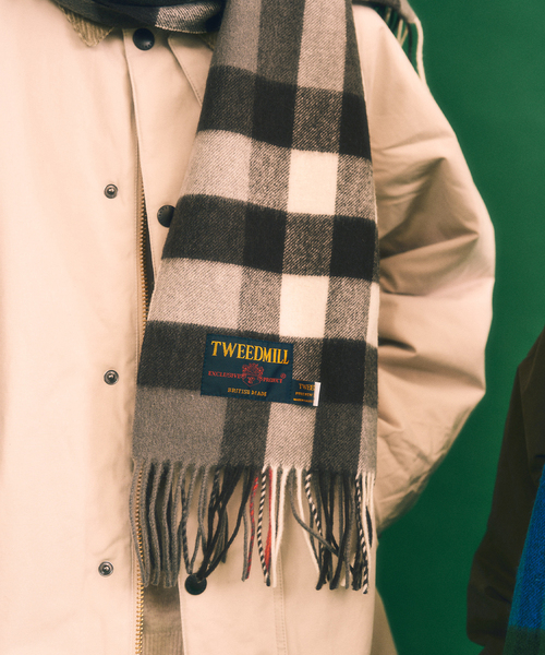 417 EDIFICE（フォーワンセブンエディフィス）の「TWEEDMILL / ツイードミル LAMBSWOOL STOLE（マフラー・メンズ・チャコールグレー/グレー/サックスブルー/ライトグレー/ブラウン/グリーン/ピンク/グリーン系その他/オレンジ/イエロー・FREE）」の20枚目の写真