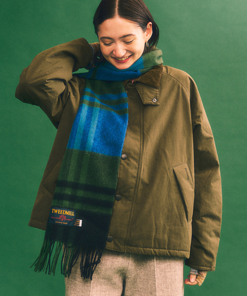 417 EDIFICE（フォーワンセブンエディフィス）の「TWEEDMILL / ツイードミル LAMBSWOOL STOLE（マフラー・メンズ・チャコールグレー/グレー/サックスブルー/ライトグレー/ブラウン/グリーン/ピンク/グリーン系その他/オレンジ/イエロー・FREE）」の21枚目の写真