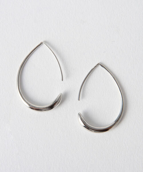 green label relaxing(グリーンレーベルリラクシング)の「CR シズクフープピアス(ピアス(両耳用)・レディース・ゴールド/シルバー・FREE)」の2枚目の写真