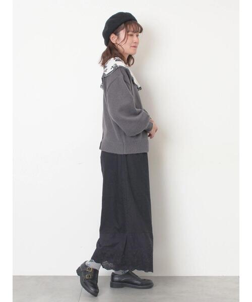 Samansa Mos2(サマンサ モスモス)の「フラワーラインタイツ(ソックス/靴下・レディース・グレー/ブラウン/ベージュ・F)」の5枚目の写真