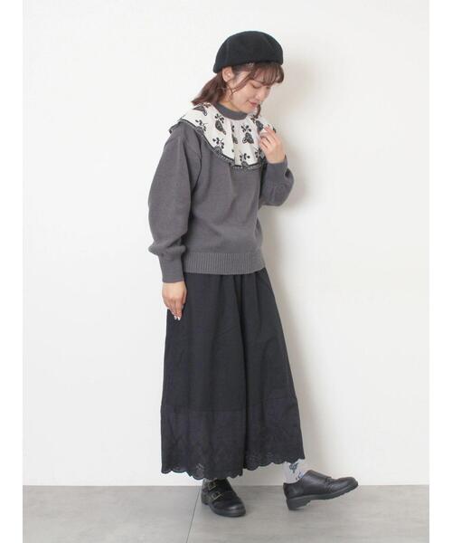 Samansa Mos2(サマンサ モスモス)の「フラワーラインタイツ(ソックス/靴下・レディース・グレー/ブラウン/ベージュ・F)」の9枚目の写真