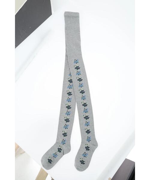 Samansa Mos2(サマンサ モスモス)の「フラワーラインタイツ(ソックス/靴下・レディース・グレー/ブラウン/ベージュ・F)」の10枚目の写真