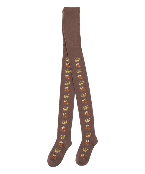 Samansa Mos2(サマンサ モスモス)の「フラワーラインタイツ(ソックス/靴下・レディース・グレー/ブラウン/ベージュ・F)」の12枚目の写真