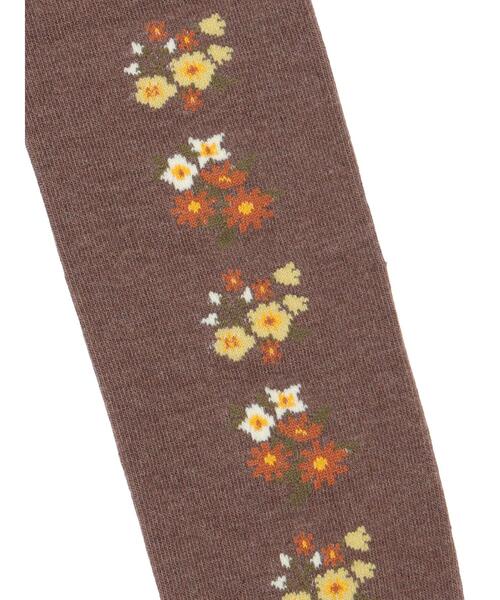 Samansa Mos2(サマンサ モスモス)の「フラワーラインタイツ(ソックス/靴下・レディース・グレー/ブラウン/ベージュ・F)」の14枚目の写真