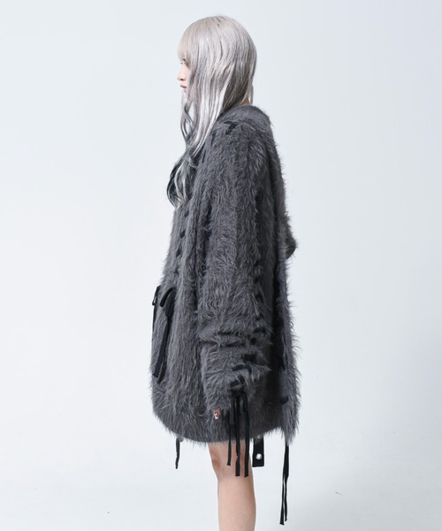 REFLEM(レフレム)の「『REFLEM/レフレム』うさ耳フェザーヤーンニットパーカー/ジップパーカー(パーカー・レディース・ブラック/チャコールグレー/ホワイト・FREE)」の18枚目の写真