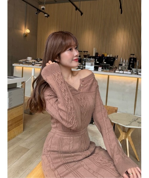 Cecily Cable Knit Dress（ワンピース）｜Her lip to（ハーリップ