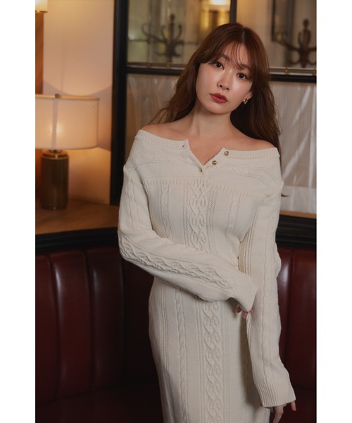 Cecily Cable Knit Dress（ワンピース）｜Her lip to（ハーリップ