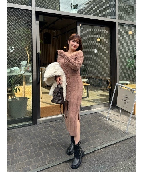 Cecily Cable Knit Dress（ワンピース）｜Her lip to（ハーリップ