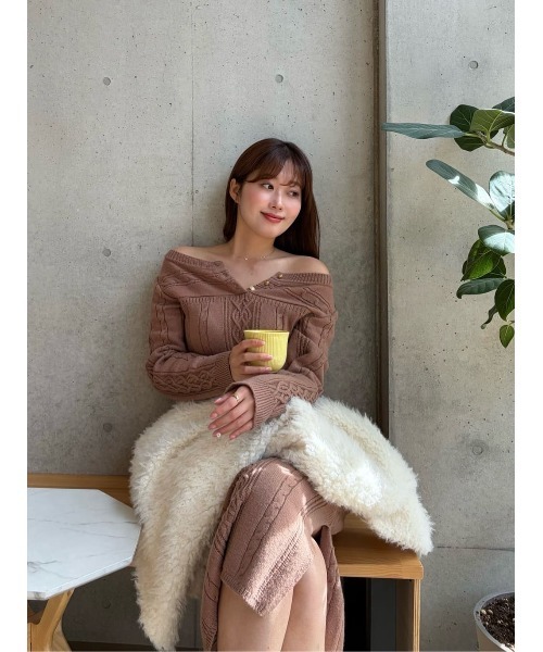 Cecily Cable Knit Dress（ワンピース）｜Her lip to（ハーリップ
