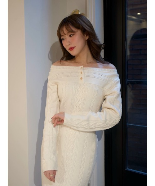 Cecily Cable Knit Dress（ワンピース）｜Her lip to（ハーリップ