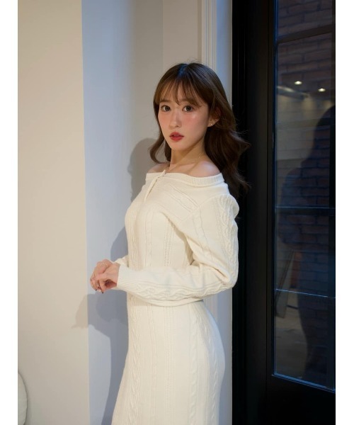 ワンピース Herlipto Cecily Cable Knit Dress Cecily Cable Knit Dress（ワンピース）｜Her lip to（ハーリップ