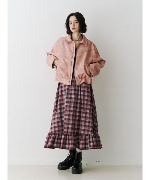 jouetie（ジュエティ）の「フェイクレザースタッズブルゾン（ブルゾン・レディース・ブラック/ブラウン/ピンク・MEDIUM）」の20枚目の写真