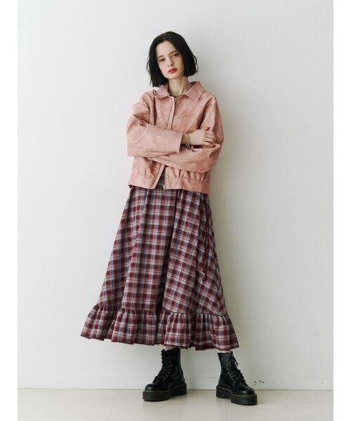 jouetie（ジュエティ）の「フェイクレザースタッズブルゾン（ブルゾン・レディース・ブラック/ブラウン/ピンク・MEDIUM）」の21枚目の写真